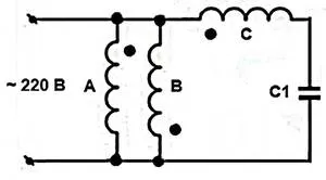 Схема подключения трехфазного электродвигателя на 220 через конденсаторы без потери мощности