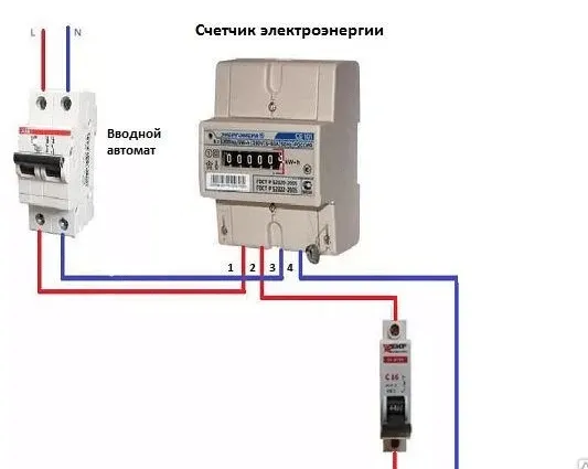 Схема подключения счетчика на 220