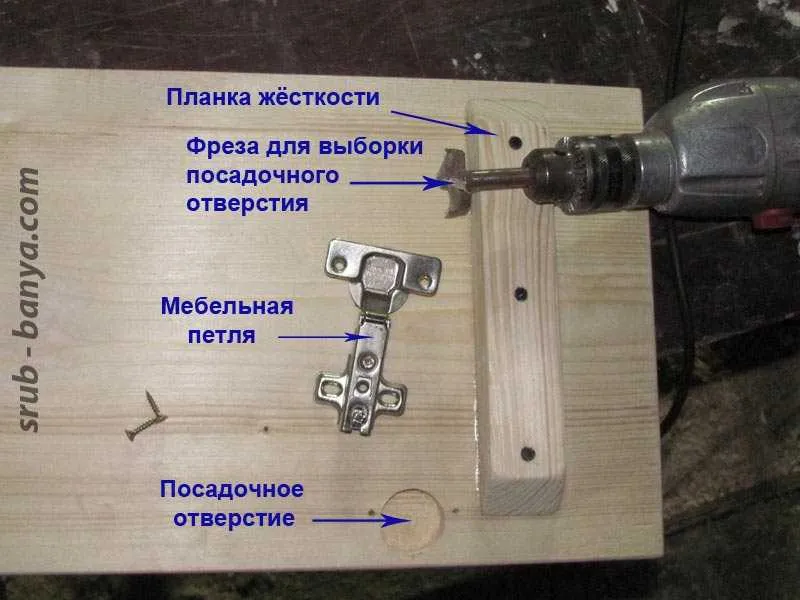 Как сделать отверстия под мебельные петли в домашних условиях