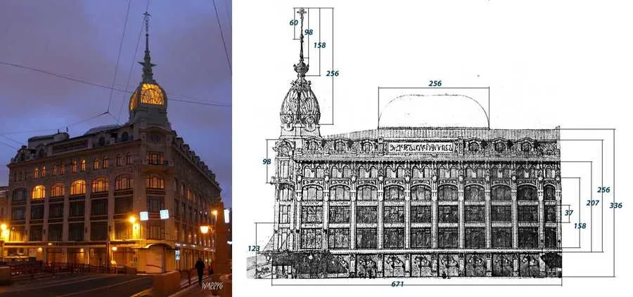 Золотое сечение ленинский просп 13а. Торговый дом Эсдерс и Схейфальс золотое сечение. Торговый дом Эсдерс и Схейфальс Санкт-Петербург. Золотое сечение в архитектуре Санкт-Петербурга.