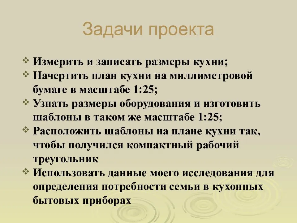 Проект по технологии 5 класс планирование кухни столовой