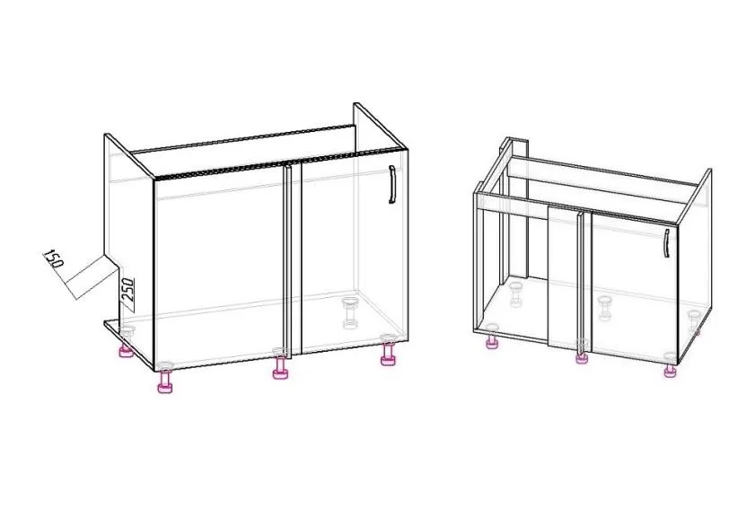 Как собрать угловую кухню из модулей