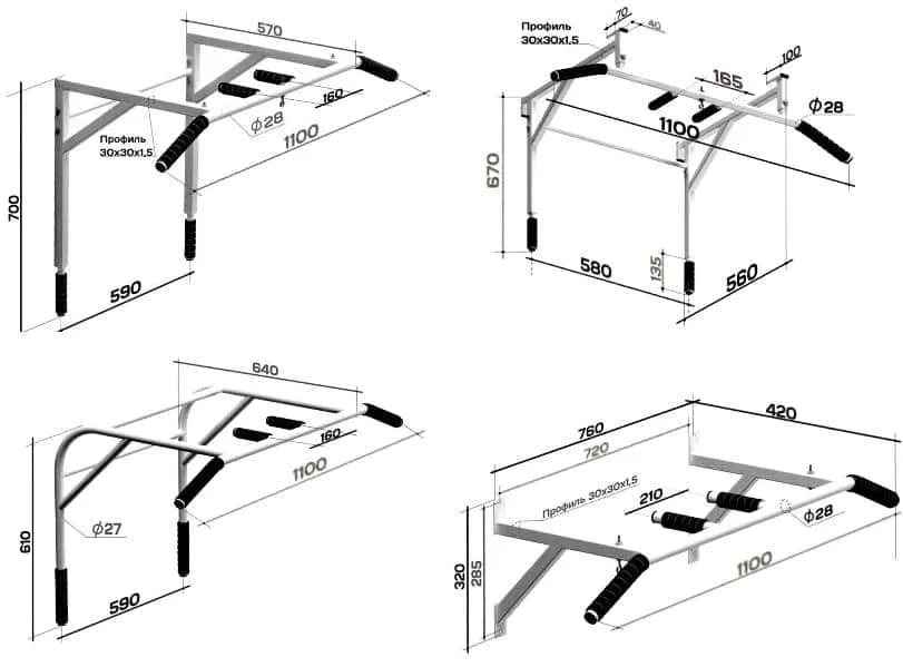 Турник настенный 3в1 своими руками чертежи и размеры