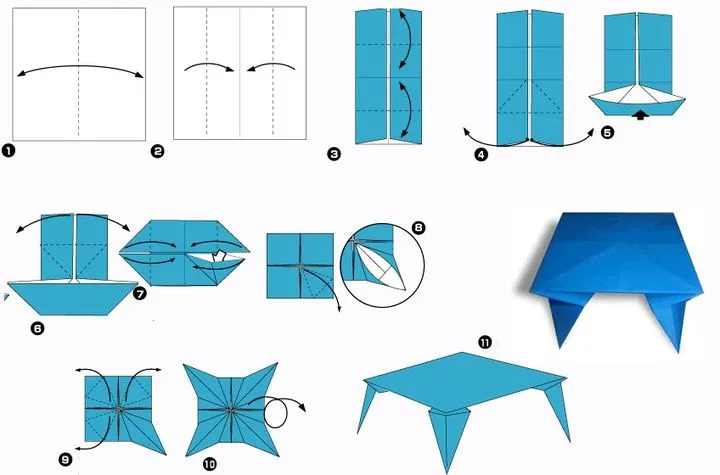 Оригами для детей мебель